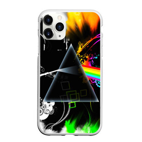 Чехол для iPhone 11 Pro матовый с принтом PINK FLOYD в Петрозаводске, Силикон |  | music | pink floyd | the dark side of the moon | космос | луна | музыка | пинк флойд | призма | рок | треугольник | триангулярная призма