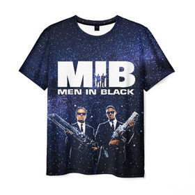 Мужская футболка 3D с принтом люди в черном в Петрозаводске, 100% полиэфир | прямой крой, круглый вырез горловины, длина до линии бедер | men in black | mib | ufo | люди в черном | нло