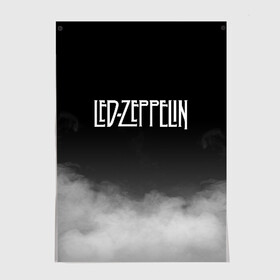 Постер с принтом  LED ZEPPELIN в Петрозаводске, 100% бумага
 | бумага, плотность 150 мг. Матовая, но за счет высокого коэффициента гладкости имеет небольшой блеск и дает на свету блики, но в отличии от глянцевой бумаги не покрыта лаком | led zeppelin | джимми пейдж | лед зеппелин