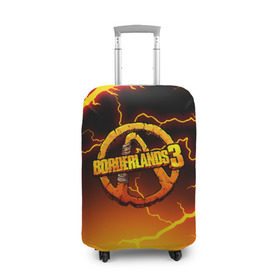 Чехол для чемодана 3D с принтом BORDERLANDS 3 в Петрозаводске, 86% полиэфир, 14% спандекс | двустороннее нанесение принта, прорези для ручек и колес | borderlands | borderlands 3 | hyperion | бордерлендс | гиперион