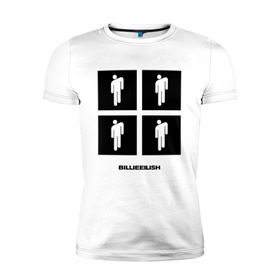 Мужская футболка премиум с принтом Billie Eilish в Петрозаводске, 92% хлопок, 8% лайкра | приталенный силуэт, круглый вырез ворота, длина до линии бедра, короткий рукав | billie | eilish | music | ocean eyes | pop | айлиш | беляш | билли | музыка | поп | эмо