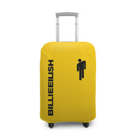 Чехол для чемодана 3D с принтом BILLIE EILISH в Петрозаводске, 86% полиэфир, 14% спандекс | двустороннее нанесение принта, прорези для ручек и колес | be | billie | billie eilish | билли | билли айлиш