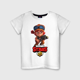 Детская футболка хлопок с принтом Brawl Stars в Петрозаводске, 100% хлопок | круглый вырез горловины, полуприлегающий силуэт, длина до линии бедер | Тематика изображения на принте: brawl | brawl stars | stars | бравл | бравл старс | браво старс | игра | компьютерная | онлайн | старс