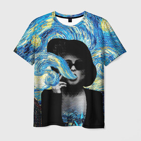 Мужская футболка 3D с принтом Марла на картине Ван Гога в Петрозаводске, 100% полиэфир | прямой крой, круглый вырез горловины, длина до линии бедер | ван гог | вангог | звездная ночь | картина | марла | марла сингер | модернизм | постмодерн | художник | экспонат | экспрессионизм