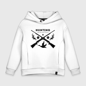 Детское худи Oversize хлопок с принтом Hunting. Natural Born Hunter в Петрозаводске, френч-терри — 70% хлопок, 30% полиэстер. Мягкий теплый начес внутри —100% хлопок | боковые карманы, эластичные манжеты и нижняя кромка, капюшон на магнитной кнопке | hunter | natural born hunter | звезда | оружие | охота | охотник | птица | рога | ружье | селезень | трофей | утка | хобби