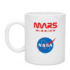 Кружка с принтом Nasa Mars mission в Петрозаводске, керамика | объем — 330 мл, диаметр — 80 мм. Принт наносится на бока кружки, можно сделать два разных изображения | mars mission | миссия марс | наса | насса