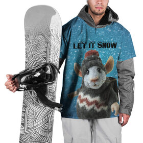 Накидка на куртку 3D с принтом LET IT SNOW в Петрозаводске, 100% полиэстер |  | let it snow | new year | new year 2020 | год крысы | зима | крыса | крыска | мышонок | мышь | надпись | новый год | новый год 2020 | снег | снежинки