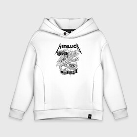 Детское худи Oversize хлопок с принтом Metallica в Петрозаводске, френч-терри — 70% хлопок, 30% полиэстер. Мягкий теплый начес внутри —100% хлопок | боковые карманы, эластичные манжеты и нижняя кромка, капюшон на магнитной кнопке | metalica | metallica | группа | джеймс хэтфилд | кирк хэмметт | ларс ульрих | метал | металика | металлика | миталика | музыка | роберт трухильо | рок | трэш | трэшметал | хард | хеви