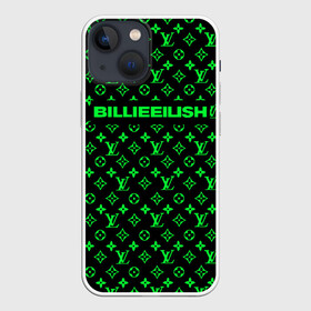 Чехол для iPhone 13 mini с принтом BILLIE EILISH в Петрозаводске,  |  | be | billie | billie eilish | blohsh | brand | france | logo | louis vuitton | lv | pattern | билли | билли айлиш | бренд | лв | лого | лоуис вуиттон | луи вуиттон | мода | паттерн | фигуры | франция