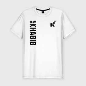 Мужская футболка премиум с принтом Team Khabib в Петрозаводске, 92% хлопок, 8% лайкра | приталенный силуэт, круглый вырез ворота, длина до линии бедра, короткий рукав | 