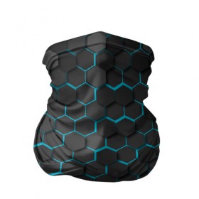 Бандана-труба 3D с принтом Turquoise Octagon в Петрозаводске, 100% полиэстер, ткань с особыми свойствами — Activecool | плотность 150‒180 г/м2; хорошо тянется, но сохраняет форму | octagon | бирюзовые соты | бирюзовый | неон | неоновые соты | октагон | соты