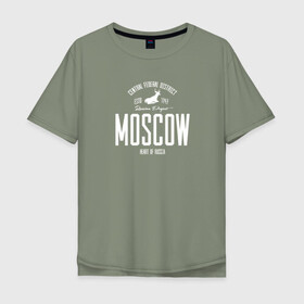 Мужская футболка хлопок Oversize с принтом Москва Iron в Петрозаводске, 100% хлопок | свободный крой, круглый ворот, “спинка” длиннее передней части | Тематика изображения на принте: i love moscow | moscow | город | москва | мск | регион | я люблю москву