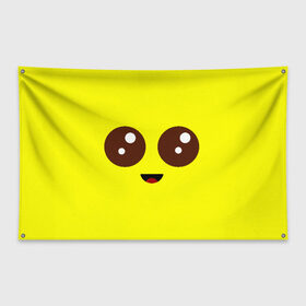 Флаг-баннер с принтом Peely Fortnite в Петрозаводске, 100% полиэстер | размер 67 х 109 см, плотность ткани — 95 г/м2; по краям флага есть четыре люверса для крепления | banana | battle royale | fortnite | game | банан | батл рояль | глаза | игра | лицо | роял | фортнайт
