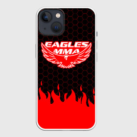 Чехол для iPhone 13 с принтом EAGLES MMA ХАБИБ в Петрозаводске,  |  | eagles mma | khabib | khabib nurmagomedov | mma | мма | хабиб | хабиб нурмагомедов