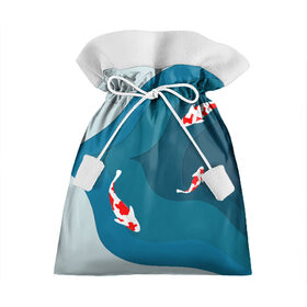 Подарочный 3D мешок с принтом Рыбки в Петрозаводске, 100% полиэстер | Размер: 29*39 см | fish | fishing | вода | озеро | плавают | рыба | рыбалка | рыбки | рыбы | японские рыбы