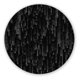 Коврик для мышки круглый с принтом ПРОГРАММНЫЙ КОД НА ЯПОНСКОМ в Петрозаводске, резина и полиэстер | круглая форма, изображение наносится на всю лицевую часть | Тематика изображения на принте: hugo weaving | pc | the matrix | код | компьютеры | матрица | матрица 4 | программист | программный код | цифры