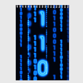 Скетчбук с принтом Я ПРОГРАММИСТ в Петрозаводске, 100% бумага
 | 48 листов, плотность листов — 100 г/м2, плотность картонной обложки — 250 г/м2. Листы скреплены сверху удобной пружинной спиралью | Тематика изображения на принте: hugo weaving | pc | the matrix | код | компьютеры | матрица | матрица 4 | программист | программный код | цифры