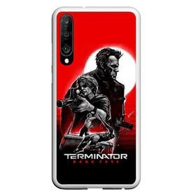 Чехол для Honor P30 с принтом Terminator Dark Fate в Петрозаводске, Силикон | Область печати: задняя сторона чехла, без боковых панелей | Тематика изображения на принте: dark fate | sarah j. connor | t 800 | terminator | восстание машин | киборг | сара коннор | темные судьбы | терминатор