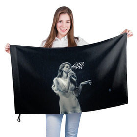 Флаг 3D с принтом Лана Дель Рей в Петрозаводске, 100% полиэстер | плотность ткани — 95 г/м2, размер — 67 х 109 см. Принт наносится с одной стороны | del | lana | lana del rey | rey | дель | лана | лана дель рей | музыка | рей
