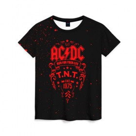 Женская футболка 3D с принтом AC/DC в Петрозаводске, 100% полиэфир ( синтетическое хлопкоподобное полотно) | прямой крой, круглый вырез горловины, длина до линии бедер | ac dc | acdc | acdc ас дс | австралийская | ангус янг | асдс | блюз | группа | крис слэйд | метал | молния | музыка | музыканты | певцы | рок | рок н ролл | стиви янг | хард | хардрок | эксл роуз