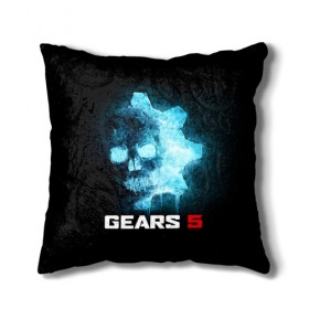 Подушка 3D с принтом GEARS 5 в Петрозаводске, наволочка – 100% полиэстер, наполнитель – холлофайбер (легкий наполнитель, не вызывает аллергию). | состоит из подушки и наволочки. Наволочка на молнии, легко снимается для стирки | game | games | gears | gears 5 | gears of war | logo | shooter | symbol | war | боевик | вар | войны | гирс | гирс 5 | гирс оф вар | игра | игры | лого | логотип | символ | шестерни | шутер