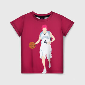 Детская футболка 3D с принтом Seijuurou Akashi в Петрозаводске, 100% гипоаллергенный полиэфир | прямой крой, круглый вырез горловины, длина до линии бедер, чуть спущенное плечо, ткань немного тянется | Тематика изображения на принте: akashi | basket | basketball | kuroko | kuroko no basket | seijuurou | акаши | баскетбол | куроко | сэйджуро
