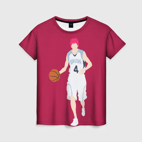 Женская футболка 3D с принтом Seijuurou Akashi в Петрозаводске, 100% полиэфир ( синтетическое хлопкоподобное полотно) | прямой крой, круглый вырез горловины, длина до линии бедер | akashi | basket | basketball | kuroko | kuroko no basket | seijuurou | акаши | баскетбол | куроко | сэйджуро