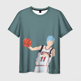 Мужская футболка 3D с принтом Tetsuya Kuroko в Петрозаводске, 100% полиэфир | прямой крой, круглый вырез горловины, длина до линии бедер | basket | basketball | kuroko | kuroko no basket | phantom | tetsu | tetsuya | баскетбол | куроко | тэцу | тэцуя | фантом