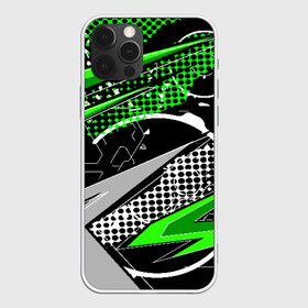 Чехол для iPhone 12 Pro Max с принтом Black and Green в Петрозаводске, Силикон |  | texture | абстракция | граффити | краски | линии | текстура | уличный стиль | яркая