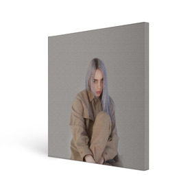 Холст квадратный с принтом BILLIE EILISH в Петрозаводске, 100% ПВХ |  | bilie | billi | billie | eilish | eillish | elish | ellish | айлиш | алиш | били | билли | эйлиш | элиш