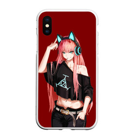 Чехол для iPhone XS Max матовый с принтом ZeroTwo (Darling in the Franx) в Петрозаводске, Силикон | Область печати: задняя сторона чехла, без боковых панелей | Тематика изображения на принте: 002 | 02 | darling in the franxx | zero two | любимый во франксе | милый во франксе | ноль два