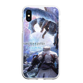 Чехол для iPhone XS Max матовый с принтом Monster Hunter World Iceborn в Петрозаводске, Силикон | Область печати: задняя сторона чехла, без боковых панелей | Тематика изображения на принте: hunter | iceborn | monster | world | айсборн | ворлд | монстр | хантер