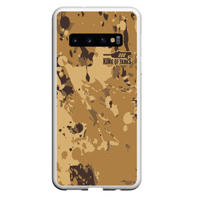 Чехол для Samsung Galaxy S10 с принтом KING OF TANKS в Петрозаводске, Силикон | Область печати: задняя сторона чехла, без боковых панелей | amx | bat chatillon | blitz | leopard | mmo | t1 | tank | tanks | vod | wg | world | wot | wz | ворлд | гайд | ис 7 | монстры | оф | стальные | т 62 | танк | танки | танкс