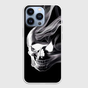 Чехол для iPhone 13 Pro с принтом Wind в Петрозаводске,  |  | grin | jaw | orbits | skull | smoke | teeth | wind | ветер | глазницы | дым | зубы | оскал | череп