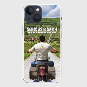 Чехол для iPhone 13 mini с принтом SERIOUS SAM 4: PLANET BADASS в Петрозаводске,  |  | bomb | croteam | game | games | logo | planet | sam | serious | shooter | symbol | боевик | бомба | бомбочка | игра | игры | крутой | лого | логотип | серьезный | символ | сириус | сэм | шутер