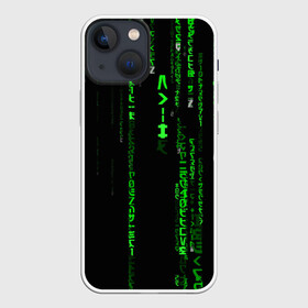 Чехол для iPhone 13 mini с принтом МАТРИЦА КОДА в Петрозаводске,  |  | hugo weaving | pc | the matrix | код | компьютеры | матрица | матрица 4 | программист | программный код | цифры