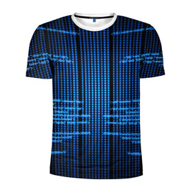Мужская футболка 3D спортивная с принтом КОДЫ в Петрозаводске, 100% полиэстер с улучшенными характеристиками | приталенный силуэт, круглая горловина, широкие плечи, сужается к линии бедра | hugo weaving | pc | the matrix | код | компьютеры | матрица | матрица 4 | программист | программный код | цифры