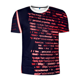 Мужская футболка 3D спортивная с принтом HTML&PHP в Петрозаводске, 100% полиэстер с улучшенными характеристиками | приталенный силуэт, круглая горловина, широкие плечи, сужается к линии бедра | hugo weaving | pc | the matrix | код | компьютеры | матрица | матрица 4 | программист | программный код | цифры