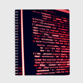 Тетрадь с принтом HTML&PHP в Петрозаводске, 100% бумага | 48 листов, плотность листов — 60 г/м2, плотность картонной обложки — 250 г/м2. Листы скреплены сбоку удобной пружинной спиралью. Уголки страниц и обложки скругленные. Цвет линий — светло-серый
 | hugo weaving | pc | the matrix | код | компьютеры | матрица | матрица 4 | программист | программный код | цифры