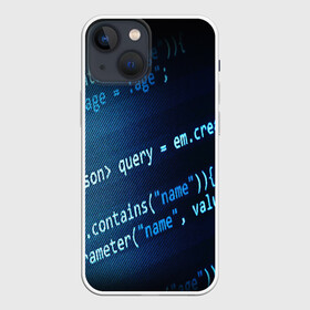 Чехол для iPhone 13 mini с принтом CODE STYLE в Петрозаводске,  |  | hugo weaving | pc | the matrix | код | компьютеры | матрица | матрица 4 | программист | программный код | цифры