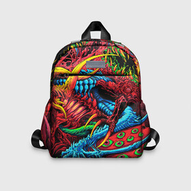 Детский рюкзак 3D с принтом CS GO hyper beast skin в Петрозаводске, 100% полиэстер | лямки с регулируемой длиной, сверху петелька, чтобы рюкзак можно было повесить на вешалку. Основное отделение закрывается на молнию, как и внешний карман. Внутри дополнительный карман. По бокам два дополнительных кармашка | awp | counter strike | cs go | cs go global offensive | hyper beast | skin cs | team cs | команды cs | скины оружия | скоростной зверь | хайпер бист