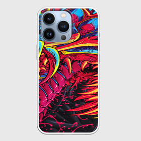 Чехол для iPhone 13 Pro с принтом CS GO hyper beast skin в Петрозаводске,  |  | Тематика изображения на принте: awp | counter strike | cs go | cs go global offensive | hyper beast | skin cs | team cs | команды cs | скины оружия | скоростной зверь | хайпер бист