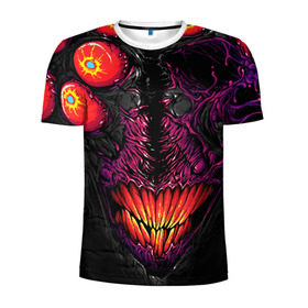 Мужская футболка 3D спортивная с принтом CS GO hyper beast skin в Петрозаводске, 100% полиэстер с улучшенными характеристиками | приталенный силуэт, круглая горловина, широкие плечи, сужается к линии бедра | 