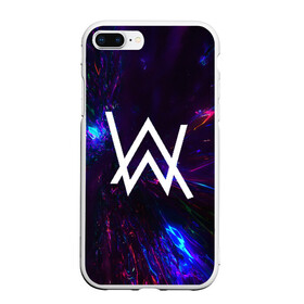 Чехол для iPhone 7Plus/8 Plus матовый с принтом ALAN WALKER NEON в Петрозаводске, Силикон | Область печати: задняя сторона чехла, без боковых панелей | alan walker | aw | electro | electro music | music | алан уокер | музыка | музыкант | электро | электронная музыка