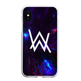 Чехол для iPhone XS Max матовый с принтом ALAN WALKER NEON в Петрозаводске, Силикон | Область печати: задняя сторона чехла, без боковых панелей | alan walker | aw | electro | electro music | music | алан уокер | музыка | музыкант | электро | электронная музыка