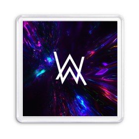 Магнит 55*55 с принтом ALAN WALKER NEON в Петрозаводске, Пластик | Размер: 65*65 мм; Размер печати: 55*55 мм | Тематика изображения на принте: alan walker | aw | electro | electro music | music | алан уокер | музыка | музыкант | электро | электронная музыка