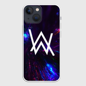 Чехол для iPhone 13 mini с принтом ALAN WALKER NEON в Петрозаводске,  |  | alan walker | aw | electro | electro music | music | алан уокер | музыка | музыкант | электро | электронная музыка