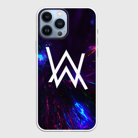 Чехол для iPhone 13 Pro Max с принтом ALAN WALKER NEON в Петрозаводске,  |  | Тематика изображения на принте: alan walker | aw | electro | electro music | music | алан уокер | музыка | музыкант | электро | электронная музыка