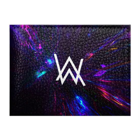 Обложка для студенческого билета с принтом ALAN WALKER NEON в Петрозаводске, натуральная кожа | Размер: 11*8 см; Печать на всей внешней стороне | alan walker | aw | electro | electro music | music | алан уокер | музыка | музыкант | электро | электронная музыка