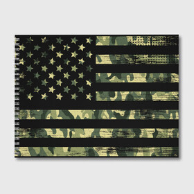 Альбом для рисования с принтом American Flag Camo в Петрозаводске, 100% бумага
 | матовая бумага, плотность 200 мг. | eagle | states | united | usa | армейские | армия | камуфляж | орел | служба | снайпер | соединенных | солдат | сша | форма | штатов